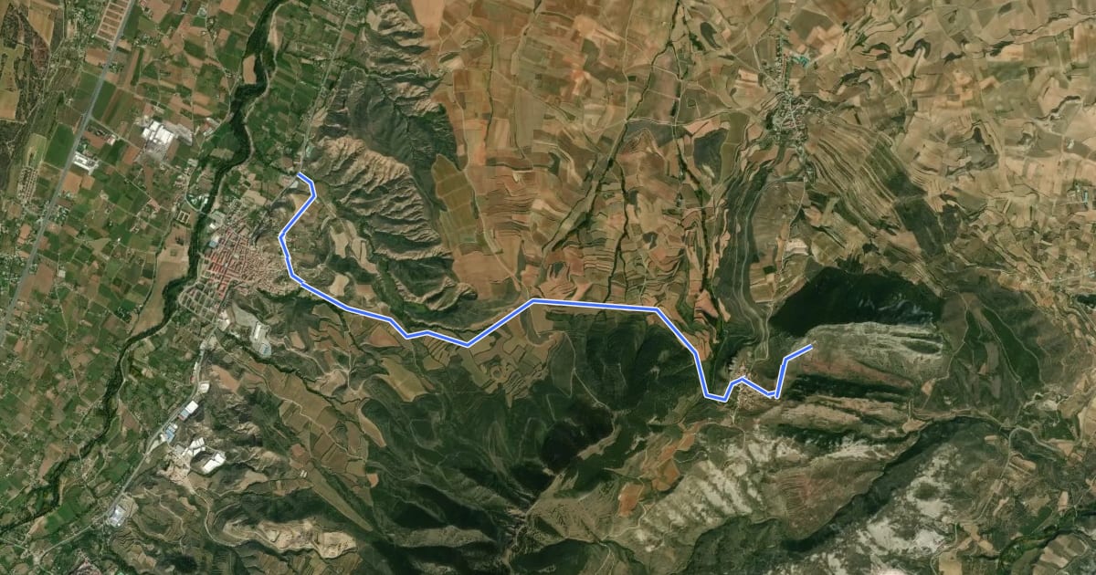 Маршрут [CIMA LR08] Clavijo (Ermita de Santiago) * Albelda ~ LR-255 (Km. 7,8) на спутниковом снимке