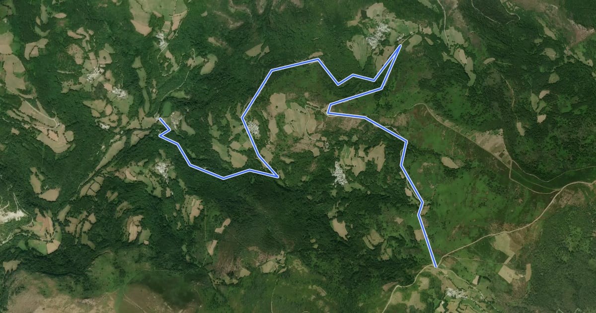 Маршрут [CIMA LU06] A Pedra (Pedrafita) * Ponte do Louzará на спутниковом снимке