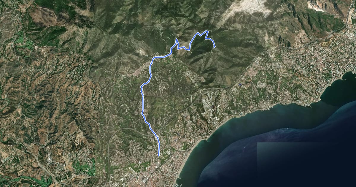 Маршрут [CIMA ML15] Cerro del Moro * Fuengirola на спутниковом снимке