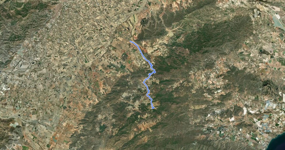 Маршрут [CIMA MU04-2] Sierra de Almenara * Lorca на спутниковом снимке