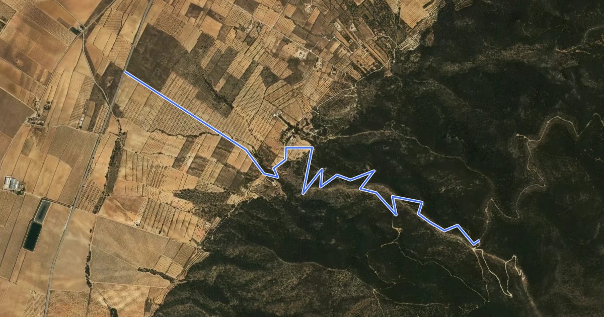 Маршрут [CIMA MU06] Sierra de Salinas на спутниковом снимке