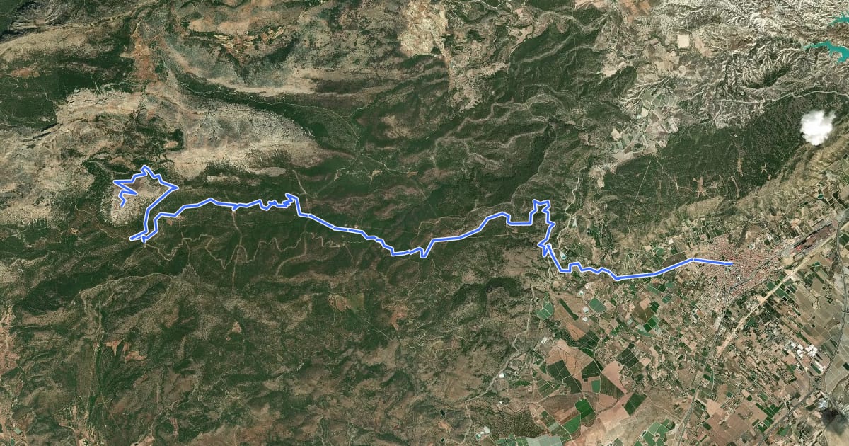 Маршрут [CIMA MU10] Morrón de Sierra Espuña (EVA-13) * Alhama de Murcia на спутниковом снимке