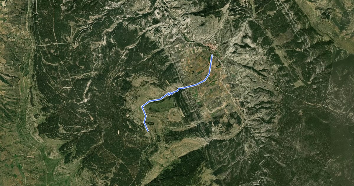 Маршрут [CIMA TE15] Tarrascón de Peñacerrada (Puerto de Fortanete) на спутниковом снимке