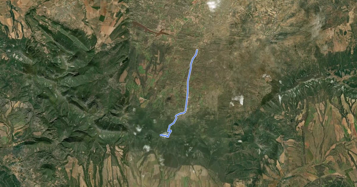 Маршрут [CIMA TO03] El Robledillo (Baños de la Guarra) * San Pablo de los Montes на спутниковом снимке