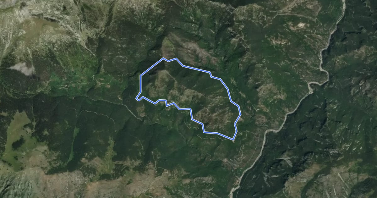 Маршрут Cime de Corvo на спутниковом снимке