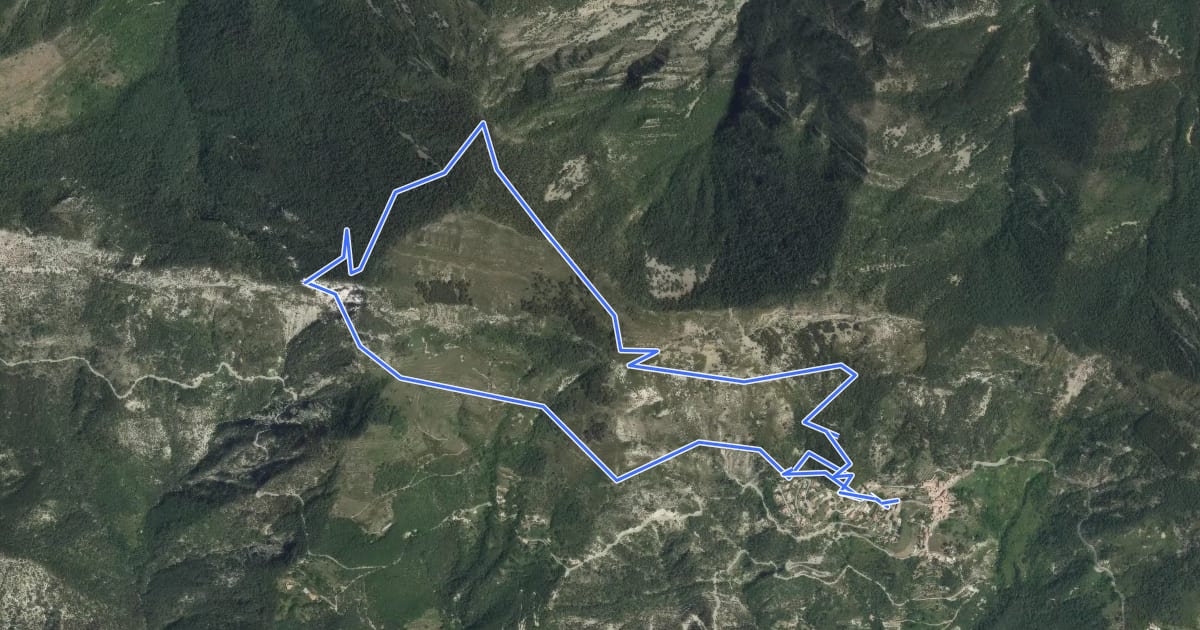 Маршрут Cime des Collettes на спутниковом снимке