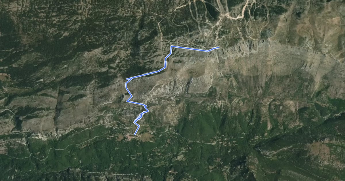 Маршрут Cime du Cheiron на спутниковом снимке