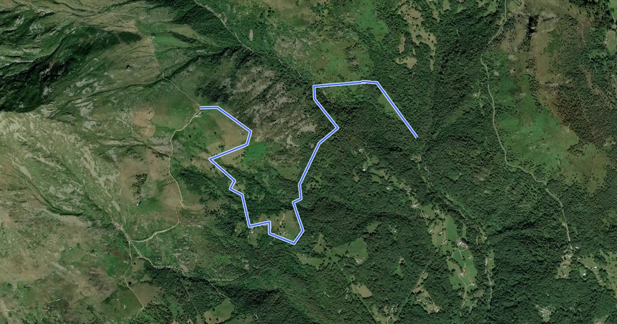 Маршрут Cintano, bivio presso Rio Vernetto - Colleretto Castelnuovo, bivio presso Vallossera на спутниковом снимке