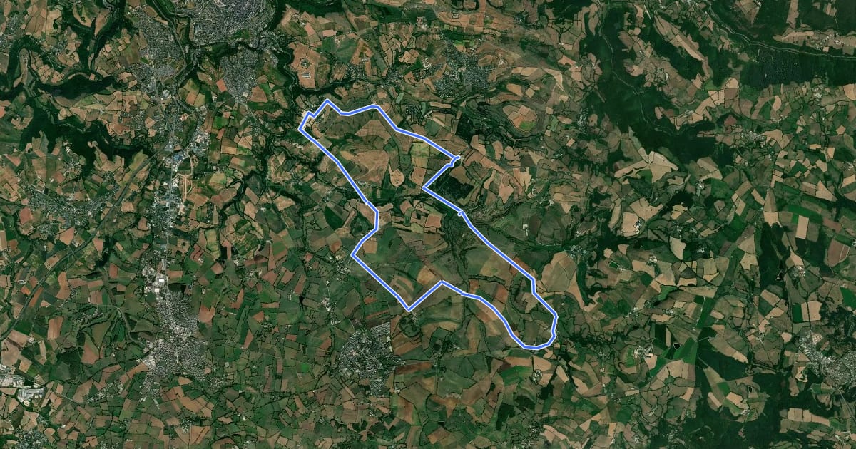 Маршрут Circuit 1 Les Ponts de Pierres на спутниковом снимке