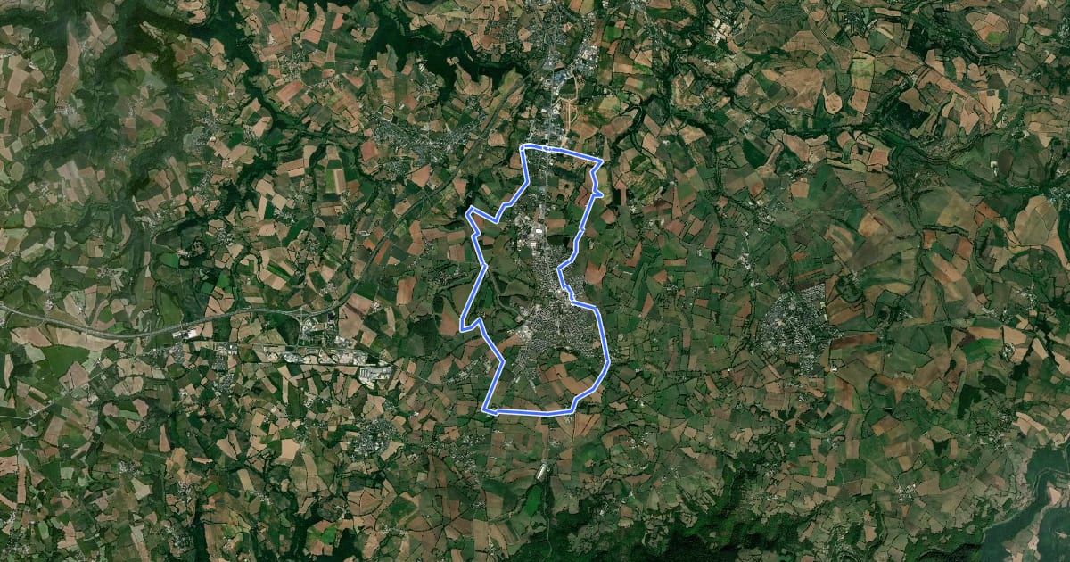 Маршрут Circuit 10 La Capelle Saint-Martin на спутниковом снимке