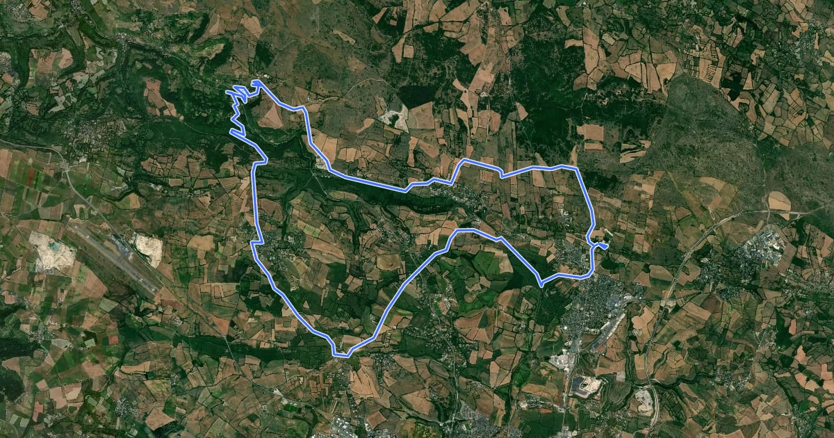 Маршрут Circuit 11 Le Muget на спутниковом снимке