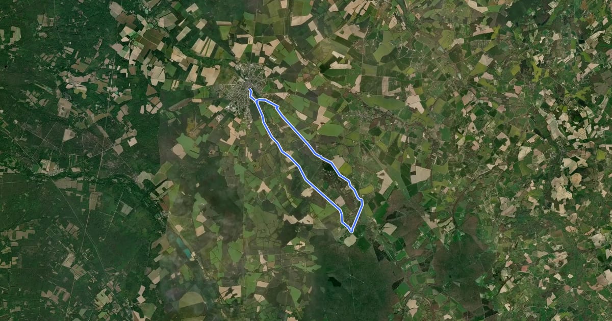 Маршрут Circuit 13 château de la Verrerie на спутниковом снимке