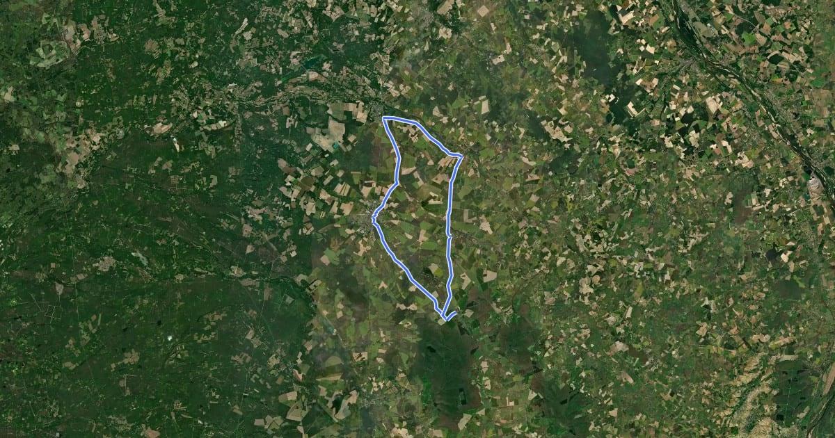 Маршрут Circuit 14 Château de la Verrerie на спутниковом снимке