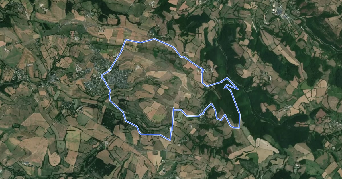 Маршрут Circuit 14 Sainte-Radegonde на спутниковом снимке