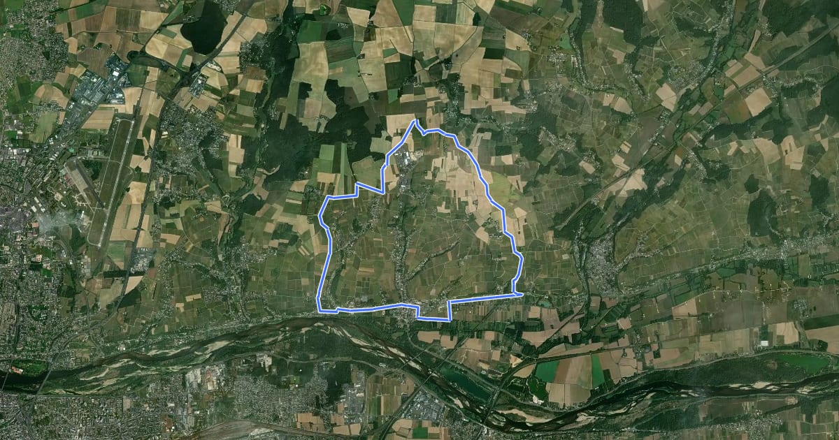 Маршрут Circuit 2 - Vouvray на спутниковом снимке