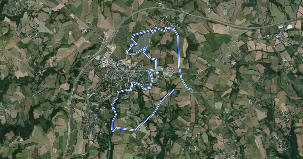 Маршрут Circuit 4 - Au fil de l'eau на спутниковом снимке