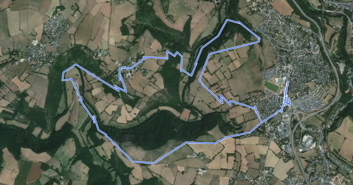 Маршрут Circuit 6 Toizac на спутниковом снимке
