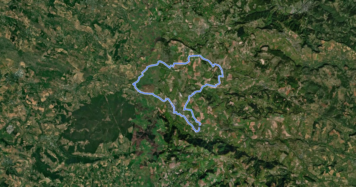 Маршрут Circuit 7 De Fermes en Château на спутниковом снимке