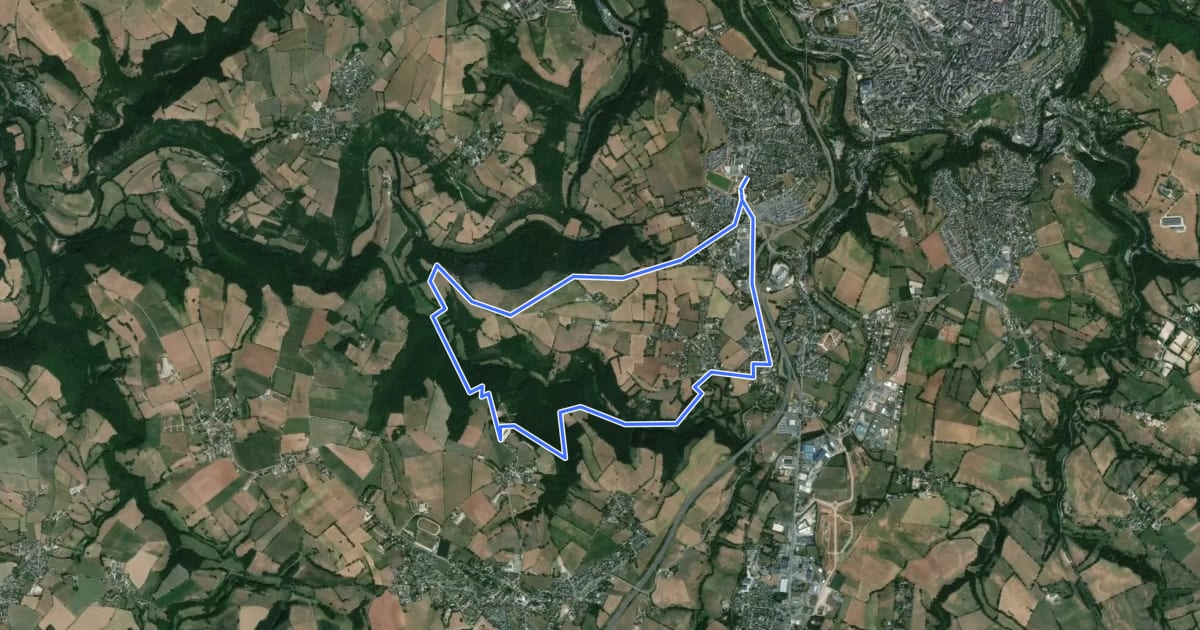 Маршрут Circuit 8 La Briène на спутниковом снимке