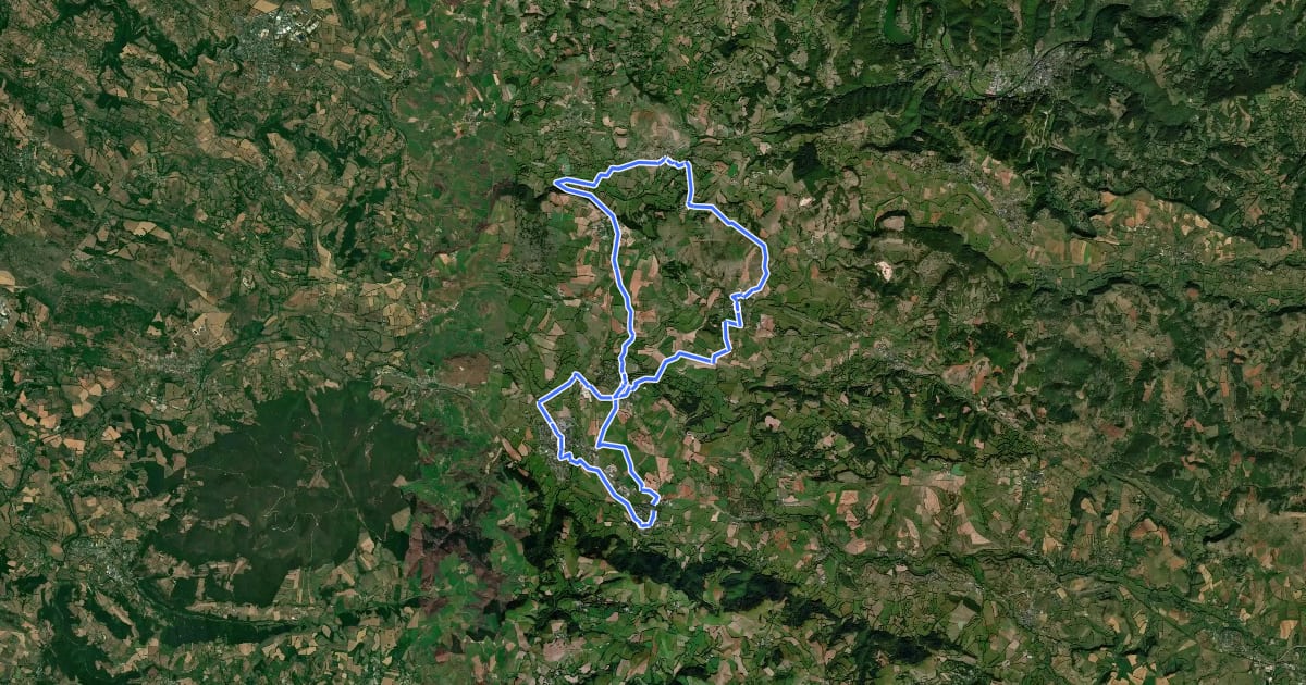 Маршрут Circuit 9 Pitons de Briounas на спутниковом снимке
