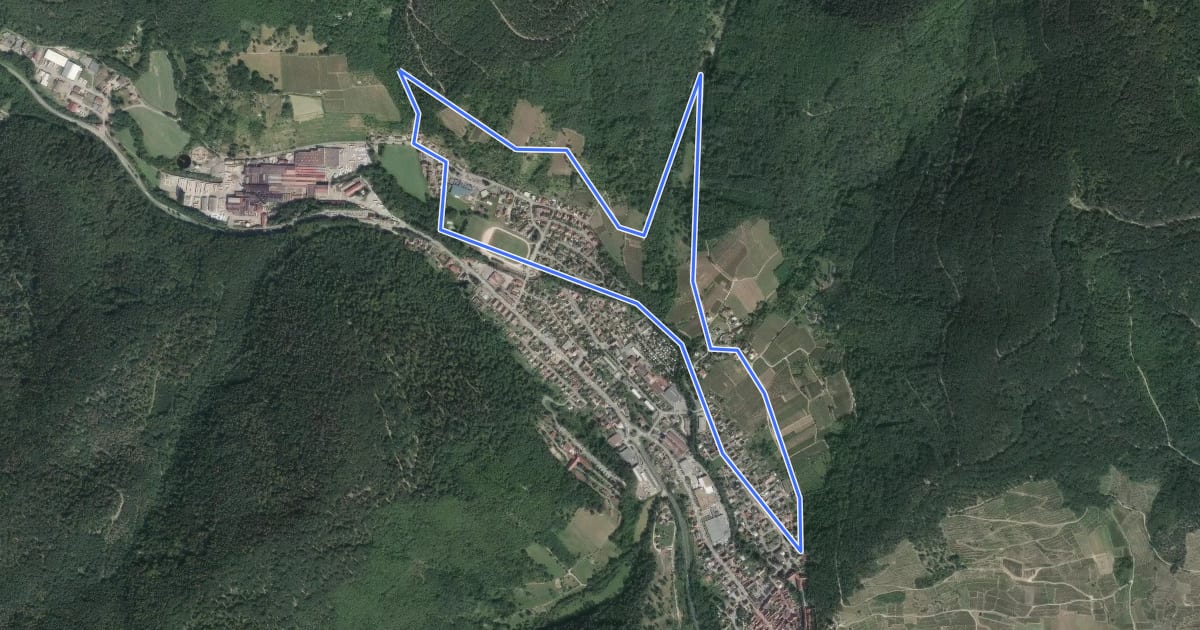 Маршрут Circuit Alspach на спутниковом снимке