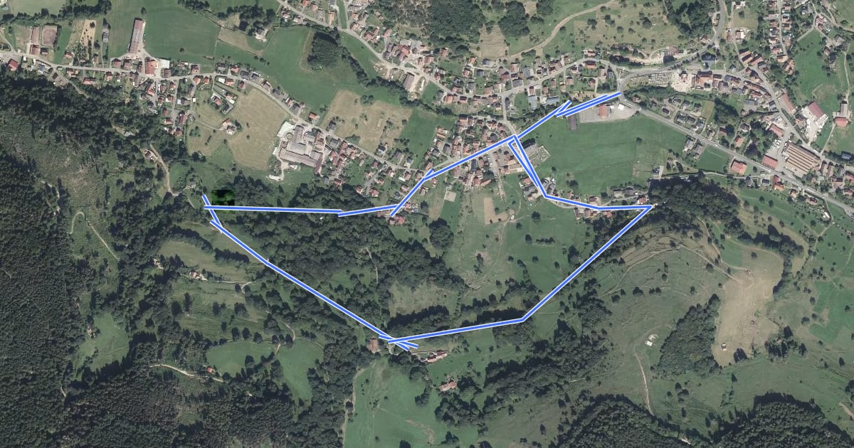 Маршрут Circuit Ampfersbach на спутниковом снимке