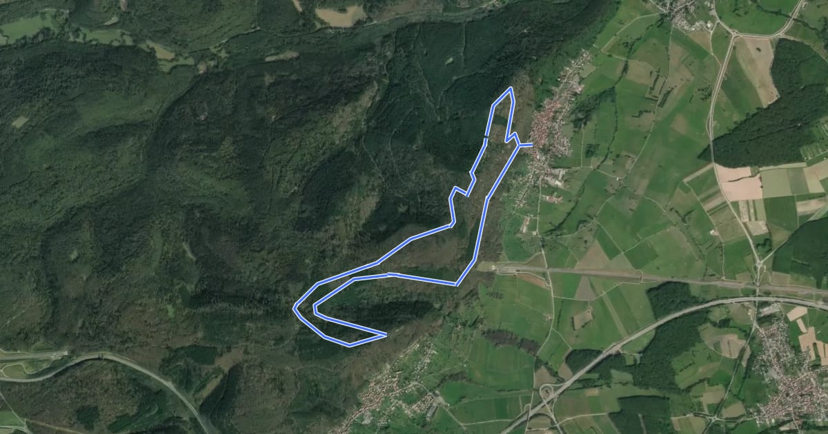 Маршрут Circuit Archéologique d'Ernolsheim-lès-Saverne на спутниковом снимке