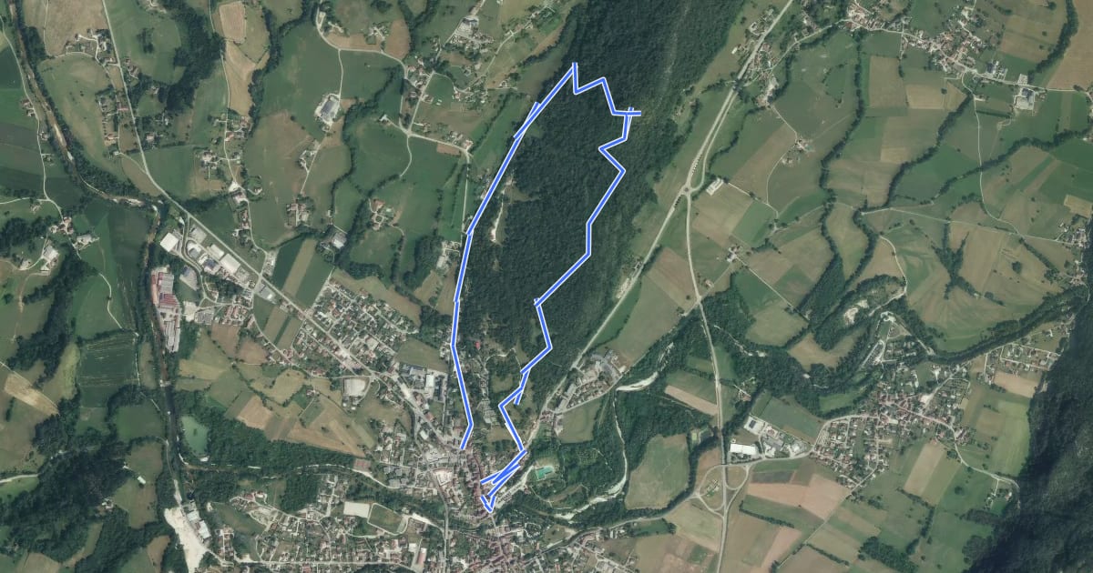 Маршрут Circuit Béatrice de Savoie на спутниковом снимке
