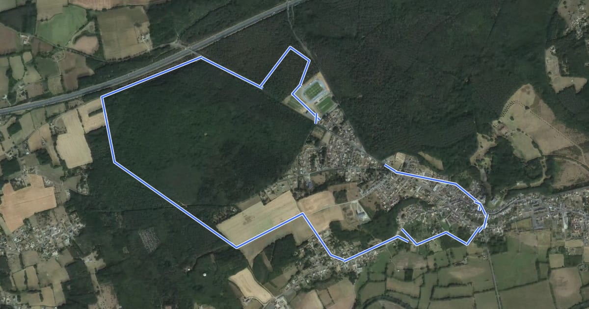 Маршрут Circuit Bleu на спутниковом снимке