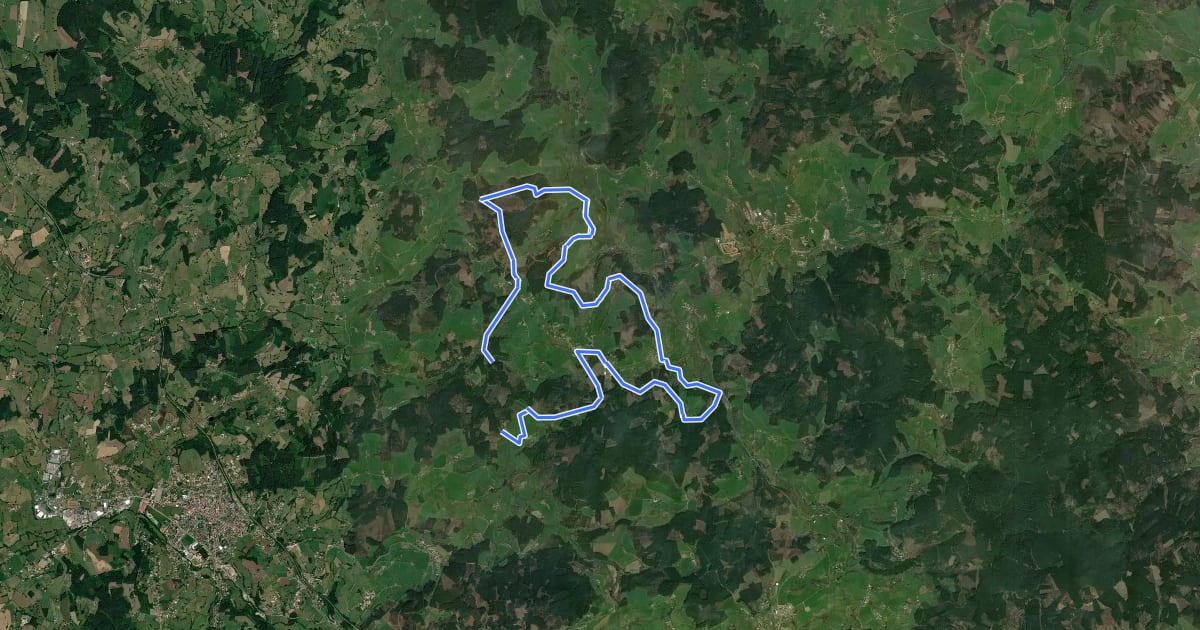 Маршрут Circuit Bleu на спутниковом снимке