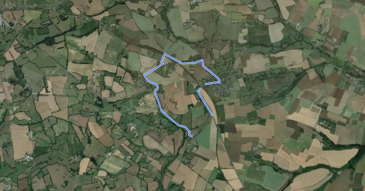 Маршрут Circuit bocage et champagne на спутниковом снимке