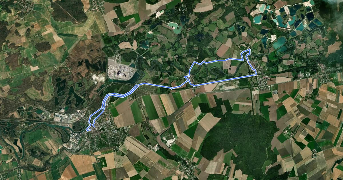 Маршрут Circuit Bords de Seine на спутниковом снимке
