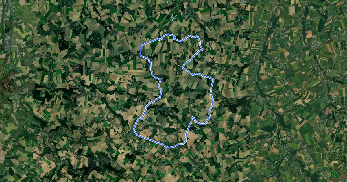 Маршрут Circuit Bourvil à bicyclette на спутниковом снимке