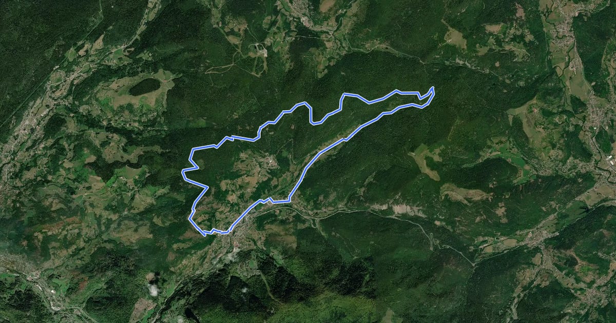 Маршрут Circuit Bussang - Col du Page на спутниковом снимке