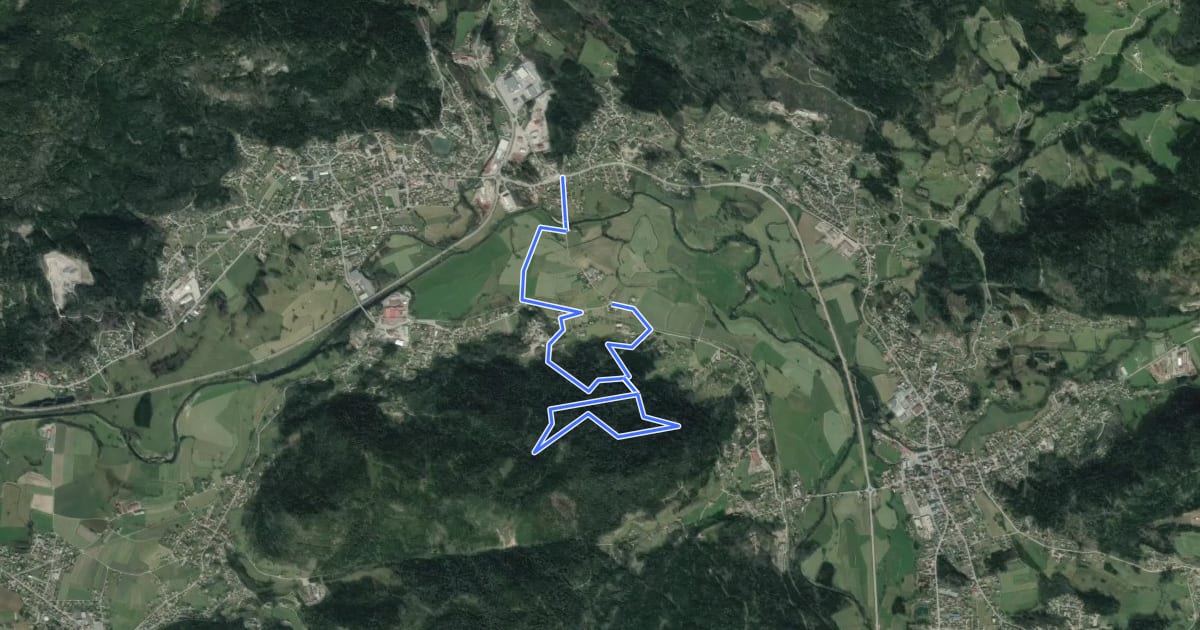 Маршрут Circuit Champé на спутниковом снимке