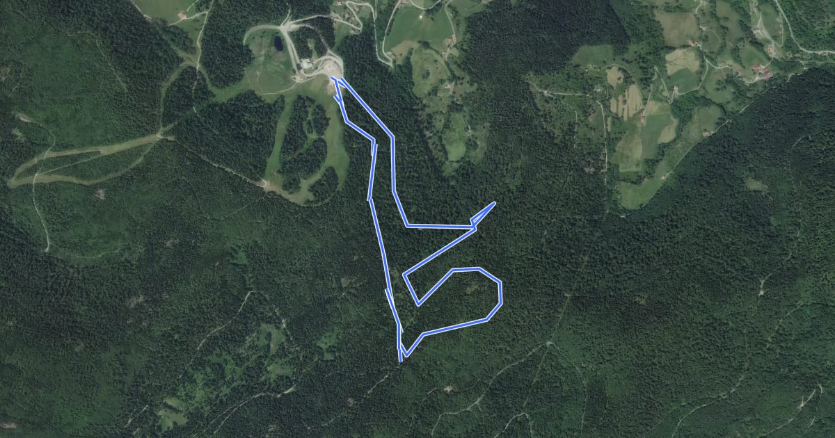 Маршрут Circuit Croix de l’Ermite на спутниковом снимке