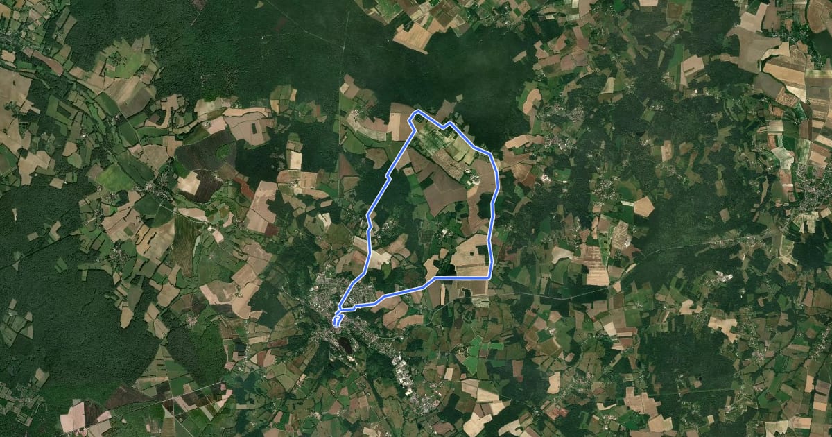 Маршрут Circuit d'Arthé на спутниковом снимке