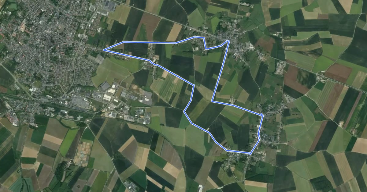Маршрут Circuit d'Audencourt на спутниковом снимке