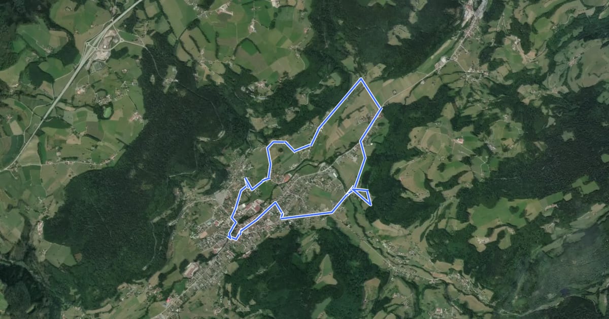 Маршрут Circuit découverte des croix на спутниковом снимке