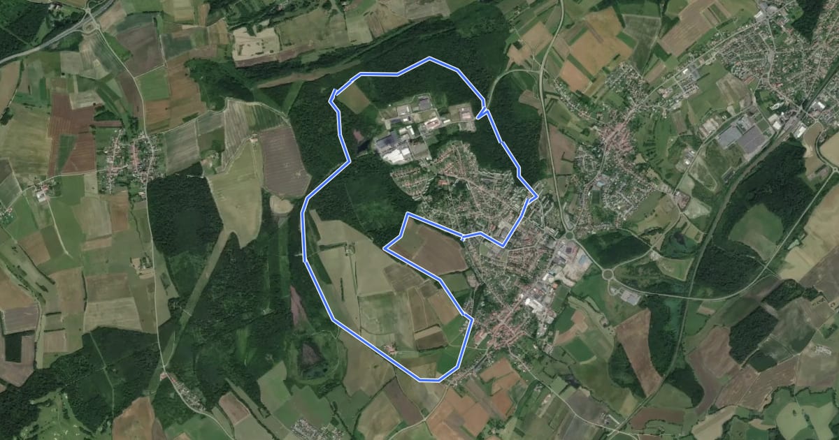 Маршрут Circuit Découverte du Site Minier на спутниковом снимке