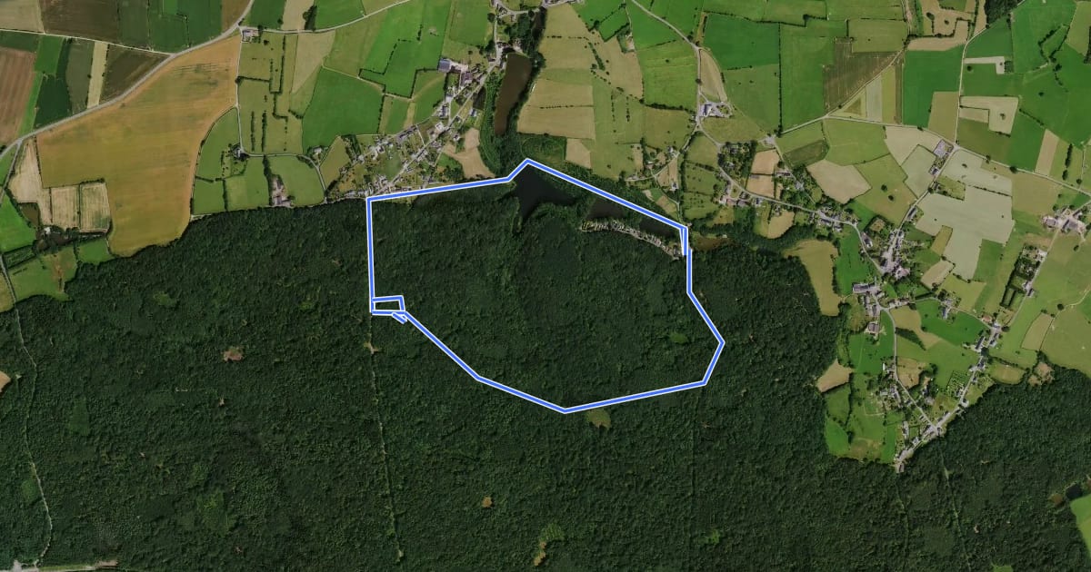Маршрут Circuit d'Interprétation du Bois de Macon на спутниковом снимке