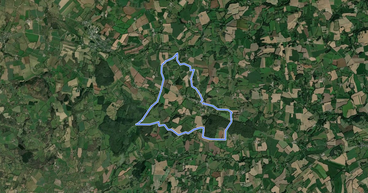 Маршрут Circuit d'Izé на спутниковом снимке