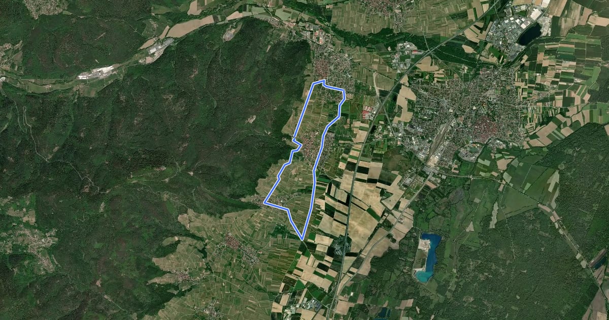Маршрут Circuit d’Orschwihr на спутниковом снимке