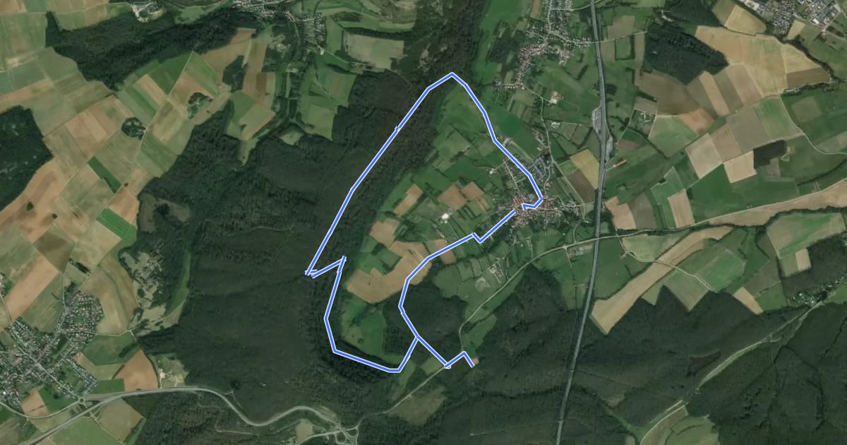 Маршрут Circuit d'Œutrange - Bois de la Côte на спутниковом снимке