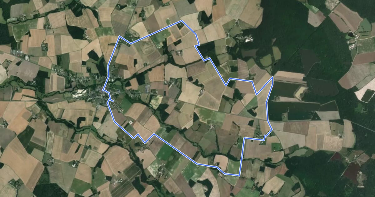 Маршрут Circuit de 14km на спутниковом снимке