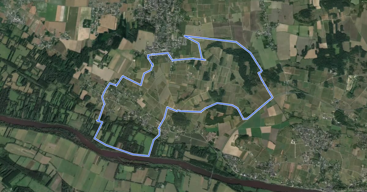 Маршрут Circuit de Beaumont-en-Véron на спутниковом снимке