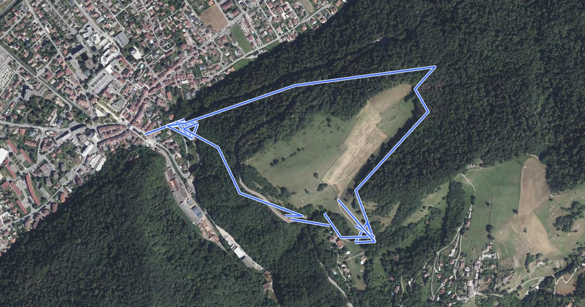 Маршрут Circuit de Beauregard на спутниковом снимке