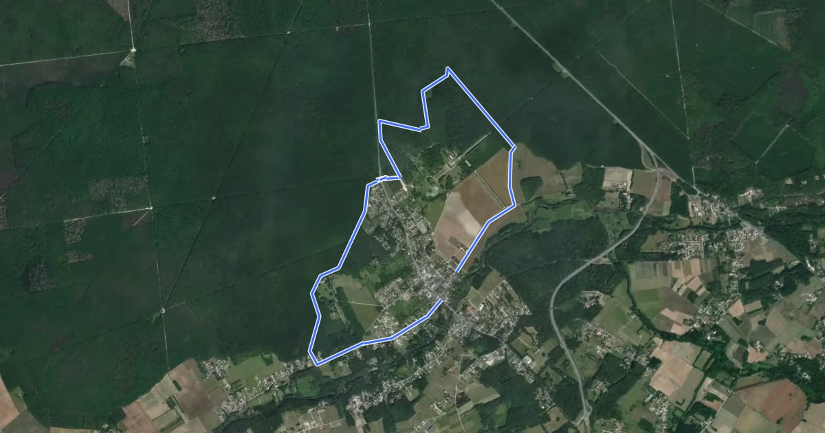 Маршрут Circuit de Beauregard на спутниковом снимке