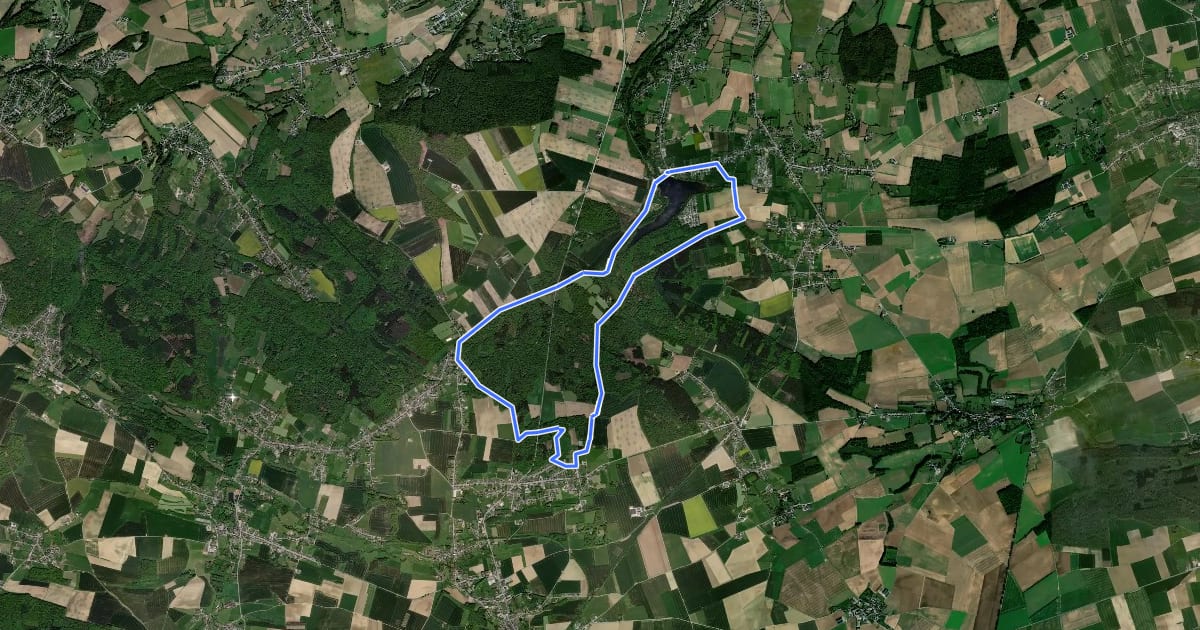 Маршрут Circuit de Belle-Eau (Grande boucle) на спутниковом снимке