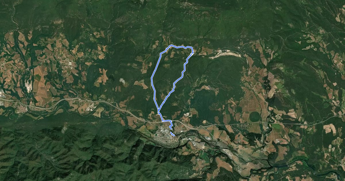 Маршрут Circuit de Besalú на спутниковом снимке